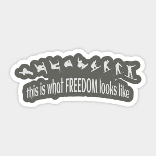 Snowboarding This Is What Freedom Looks Like Sticker